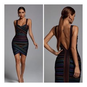 Bella: Over the Rainbow Bandage Dress